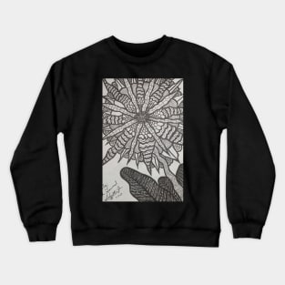 Black and white flower by John Howard Schultz Jr Crewneck Sweatshirt